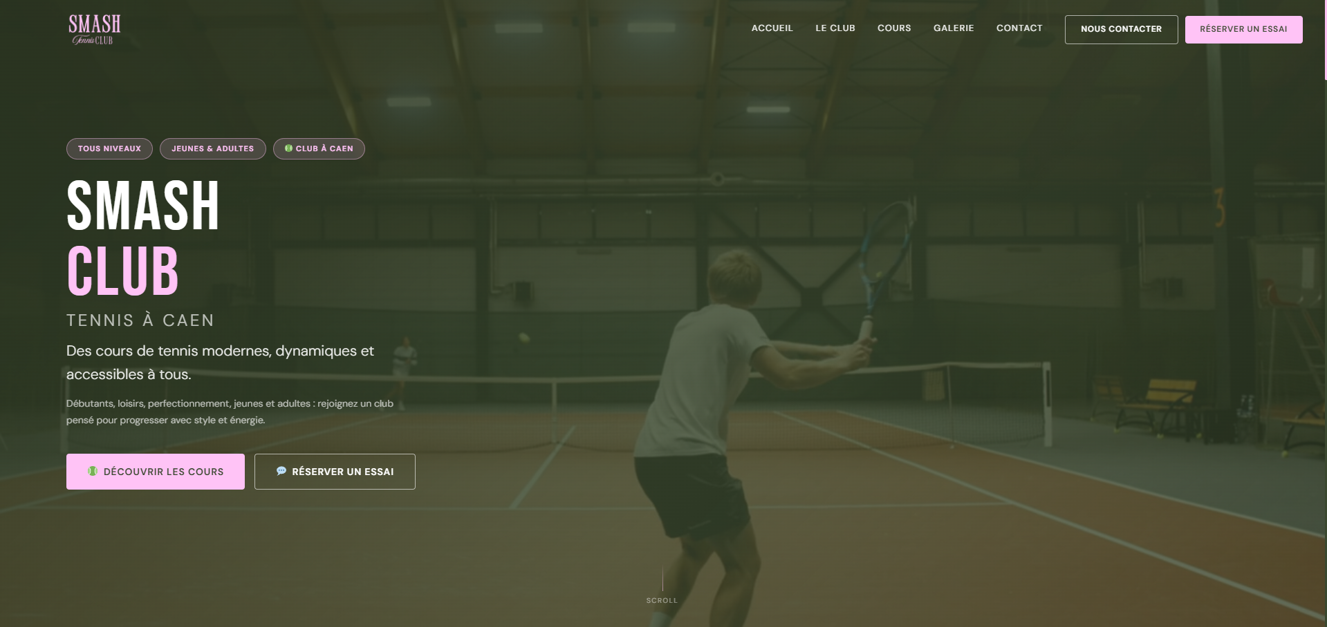 Site pour Club de Tennis